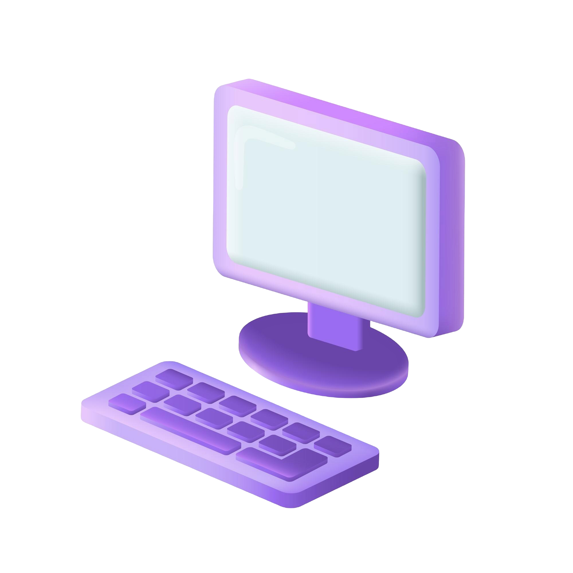 Picture of a monitor and keyboard